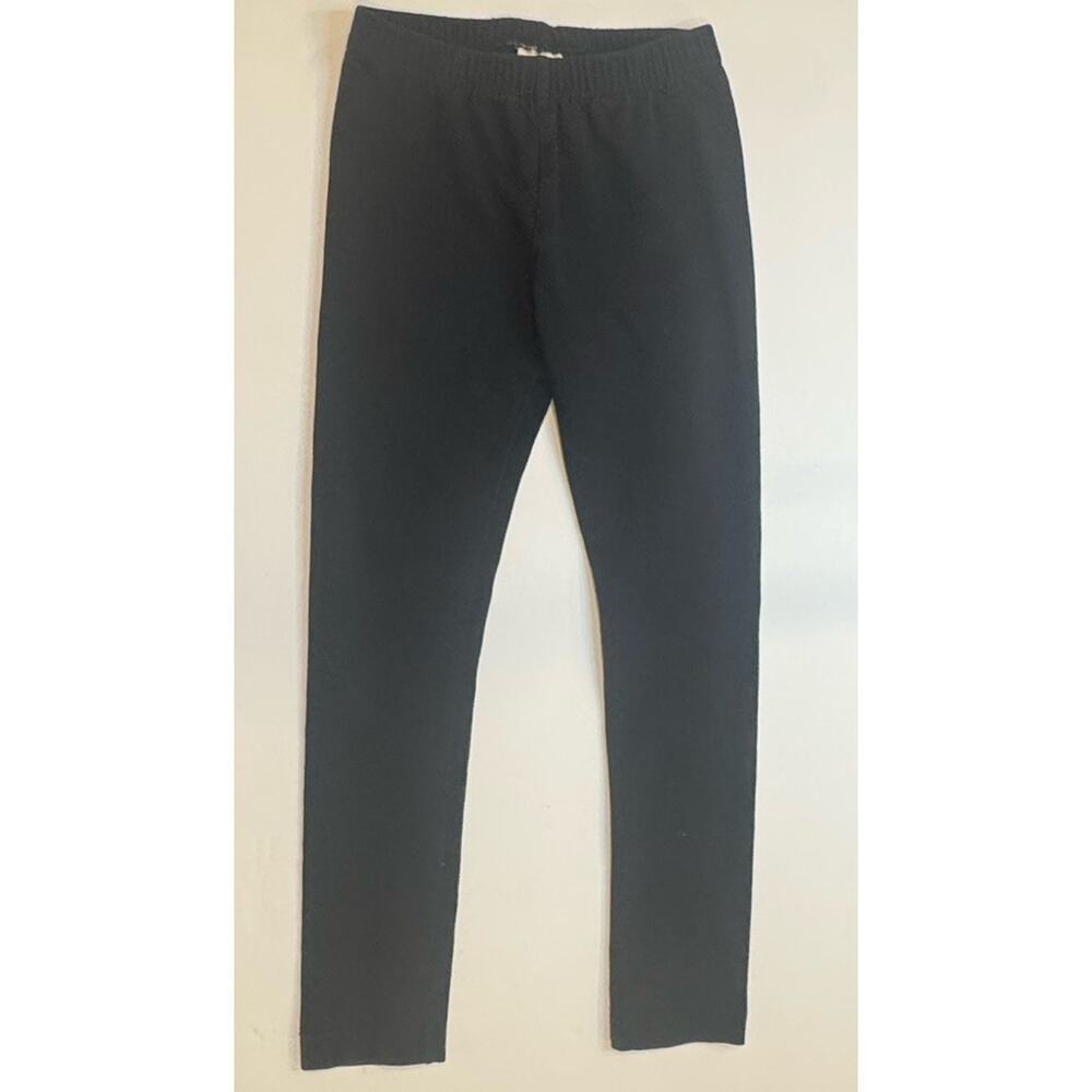 Hanna Andersson Girls Black Leggings Size Small Cotton Stretch Pants